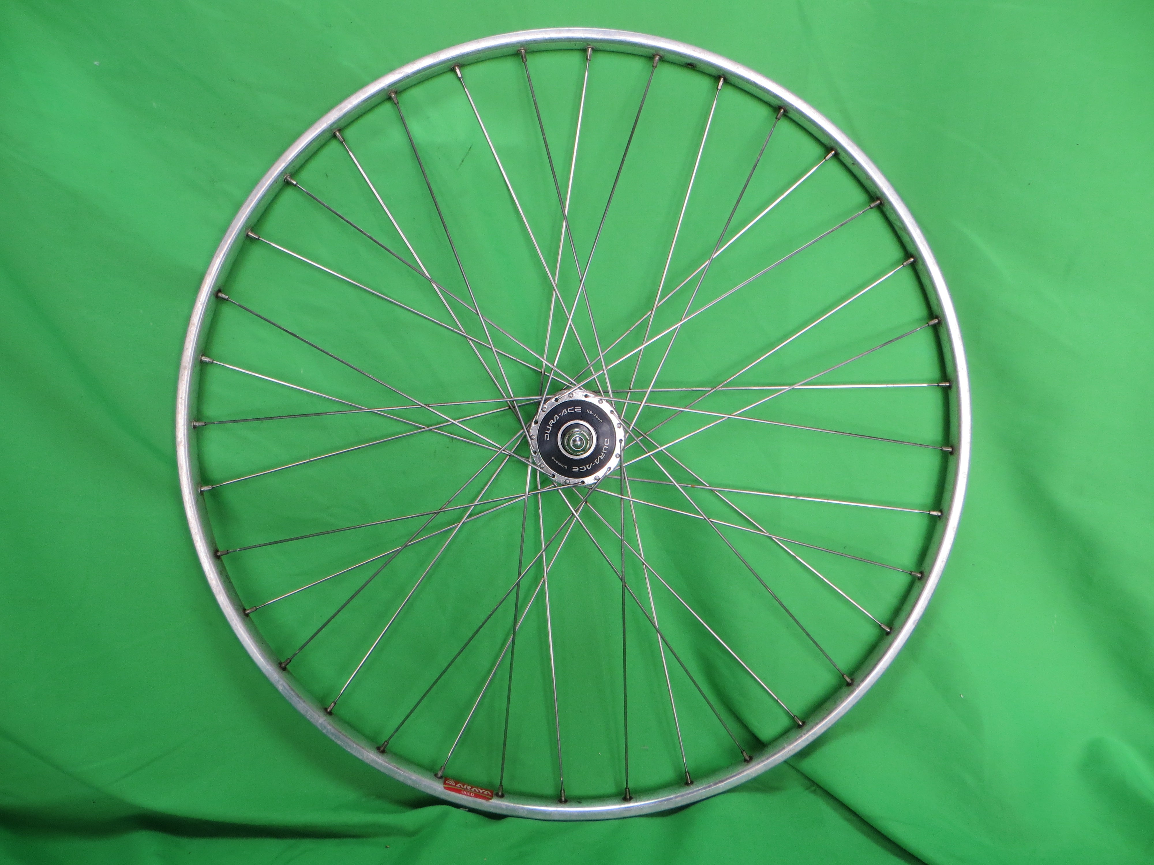 Araya Gold 16B 700c Tubular NJS rim, Shimano Dura Ace HB-7600 36H NJS 100mm/8mm Front Hub (25012506)