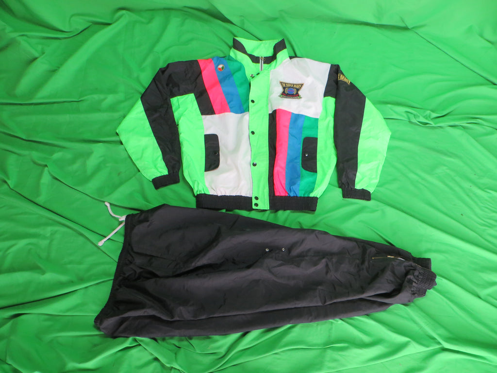 Rare! Old School Vintage Medalist Club Official Keirin Long Sleeve Jacket + Pants Japanese XL Size (American L) /250125