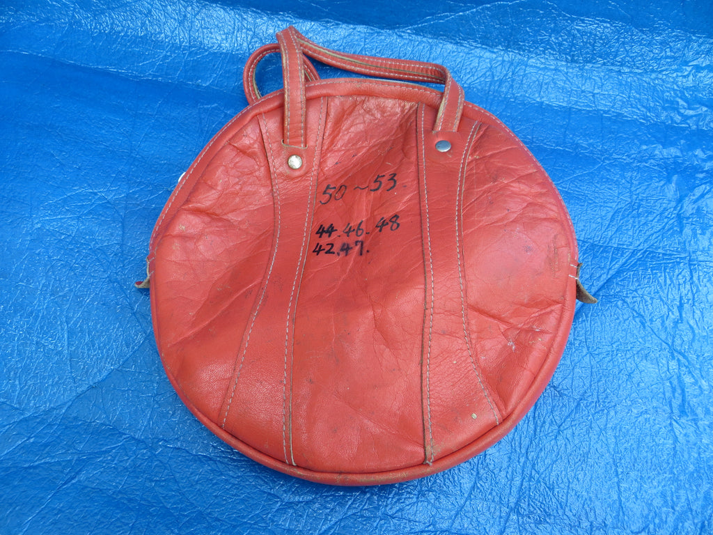 Vintage Official Keirin Leather Chainring Case Bag  (24082412)