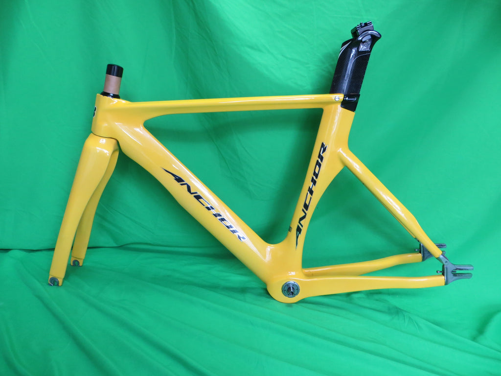 Anchor PHM9 Girl's Keirin Carbon Track Frame // Yellow Metallic // 47cm NJS Approved