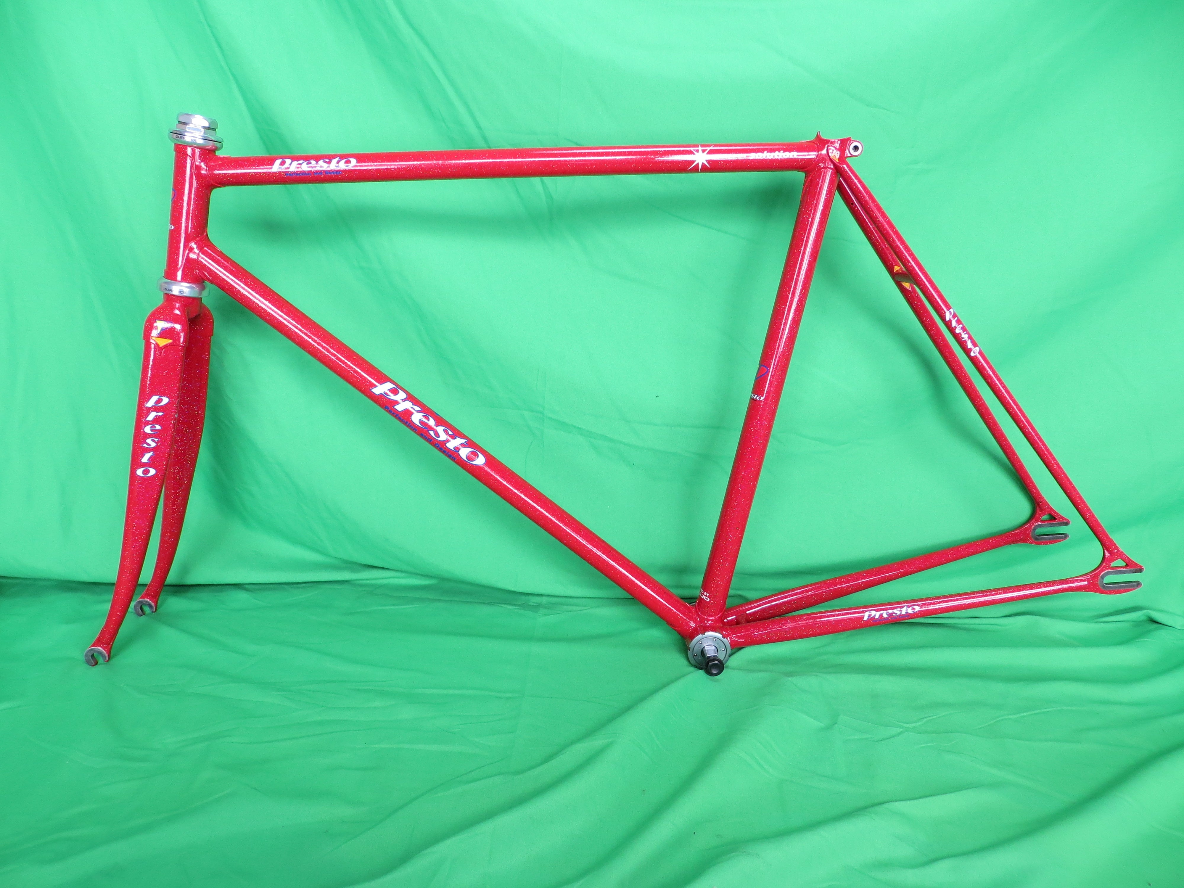 PRESTO Columbus Max Fork // Red with rainbow flake  // 50.5cm